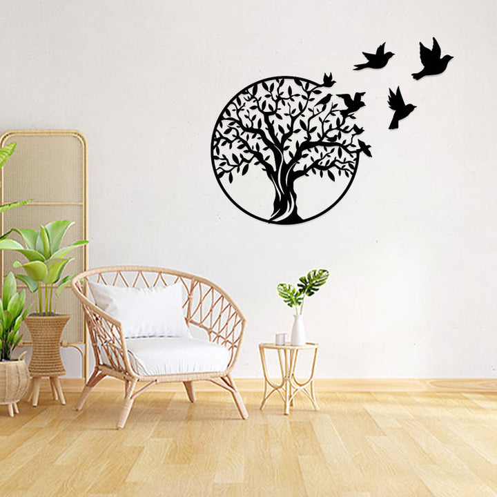 Buddha Stones Árbol de la vida Signo de pájaros Regalo de inauguración Unity Wall Art