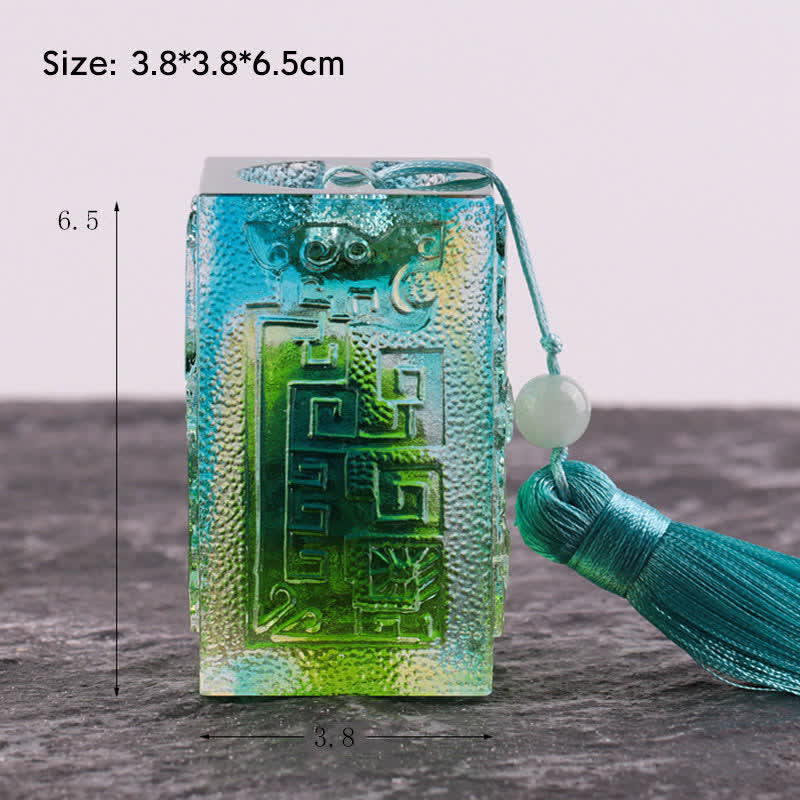 Pieza de arte de cristal Liuli hecha a mano Feng Shui, decoración para el hogar y la Oficina - Grande - Sin base de cristal - image 12