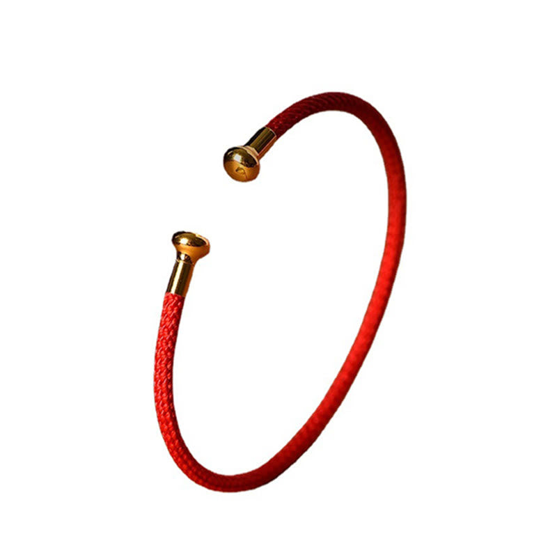 Pulsera de cuerda trenzada de la suerte hecha a mano con diseño simple de Buddha Stones