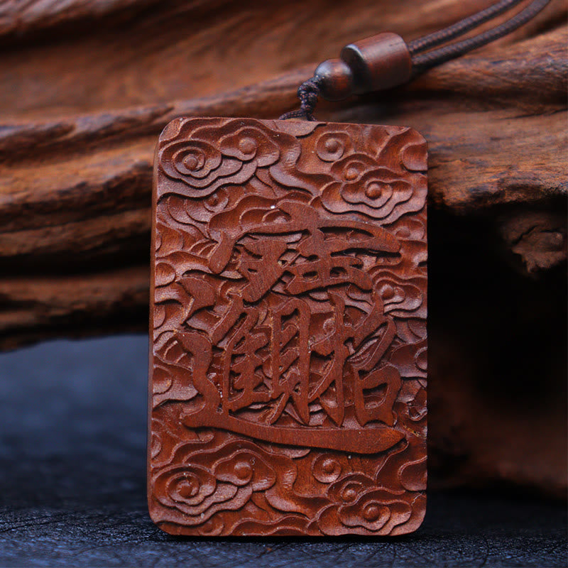 Buddha Stones, relámpago Natural, madera de azufaifa, PiXiu, moneda de cobre, colgante de collar de buena fortuna