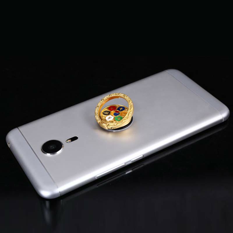 Soporte de anillo para teléfono tibetano Om Mani Padme Hum Peace, decoraciones universales para teléfono