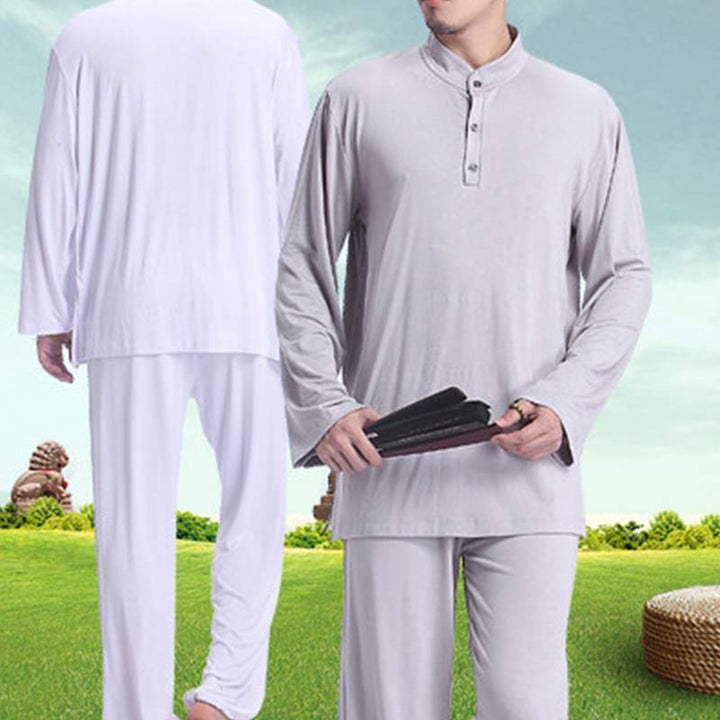 Conjunto de ropa para hombre para práctica de yoga, meditación, oración, tai chi, zen y espiritualidad con Buddha Stones - image 11