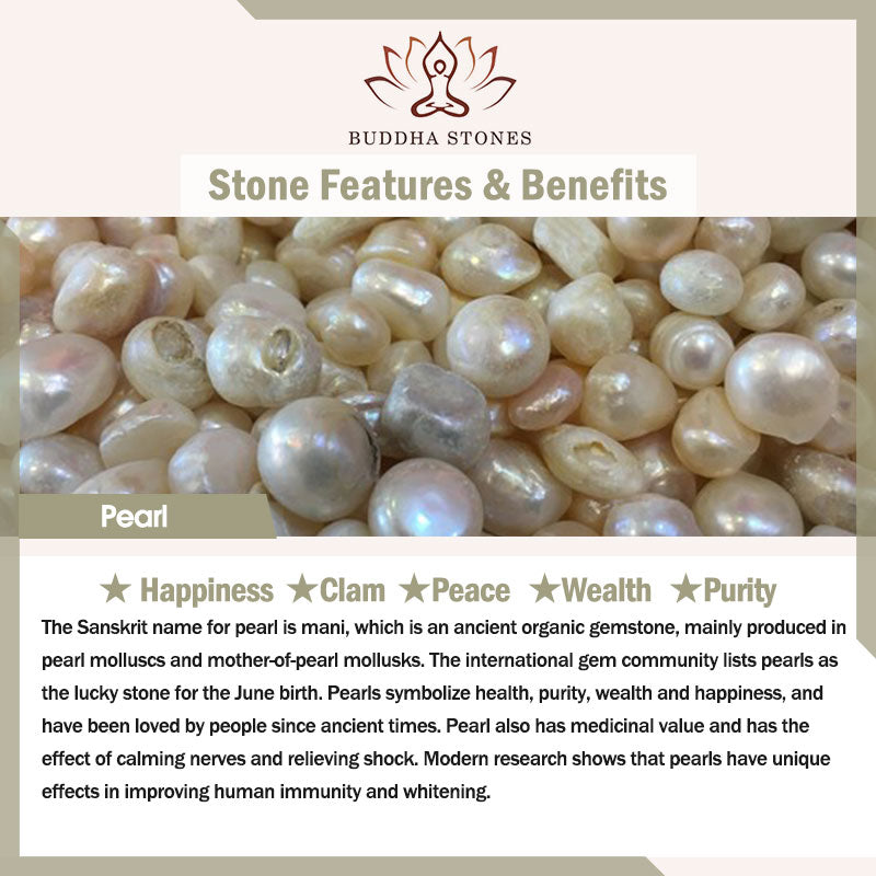 Pulsera de protección de cristal blanco con topacio, citrino y perla natural de Buddha Stones