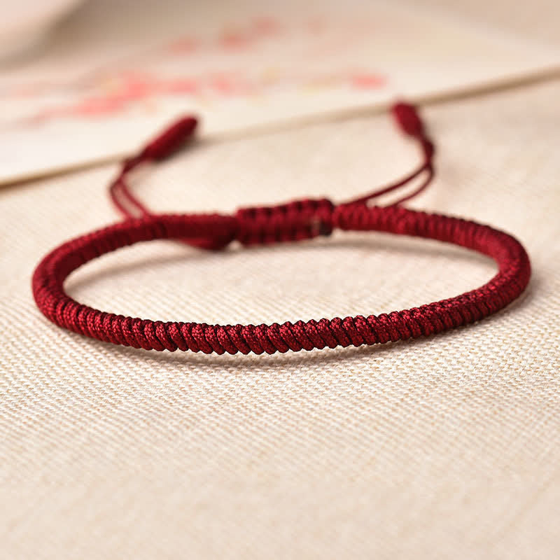 Pulsera de hilo rojo con 3 juegos combinados de la suerte tibetana de Buddha Stones