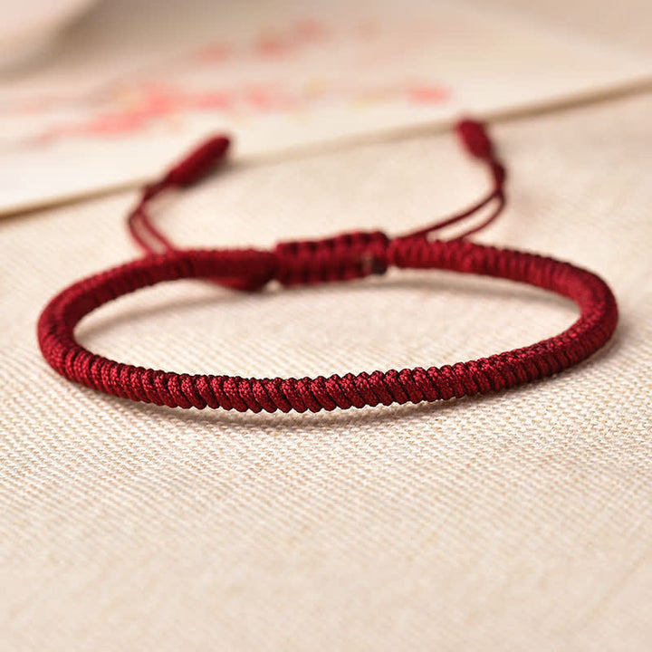 Pulsera de hilo rojo con 3 juegos combinados de la suerte tibetana de Buddha Stones