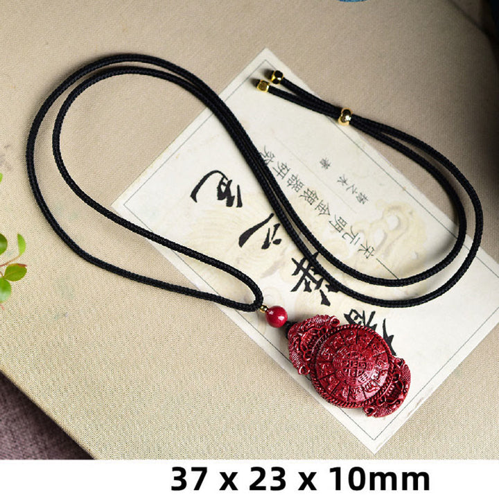 Buddha Stones, Buda sonriente, Yin Yang, calabaza del zodiaco chino, colgante de collar con bendición de cinabrio Natural - image 20