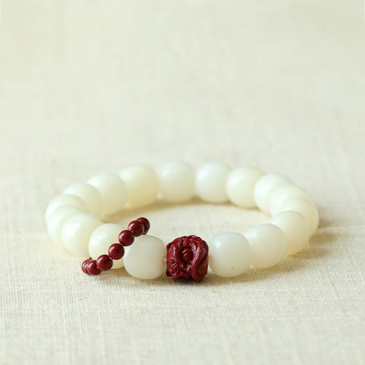 Buddha Stones Natural Bodhi Semilla Cinabrio Bailando León Encanto Sabiduría Armonía Muñeca Mala