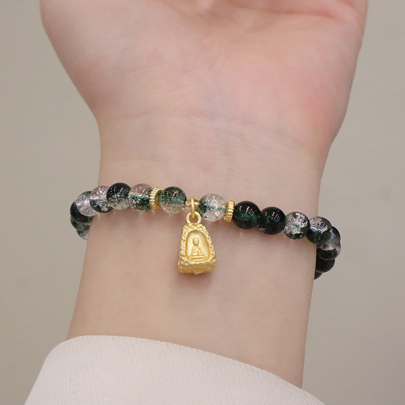 Buddha Stones con forma de calabaza de confianza fantasma verde natural con piedras de Buda
