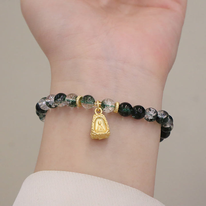 Buddha Stones con forma de calabaza de confianza fantasma verde natural con piedras de Buda