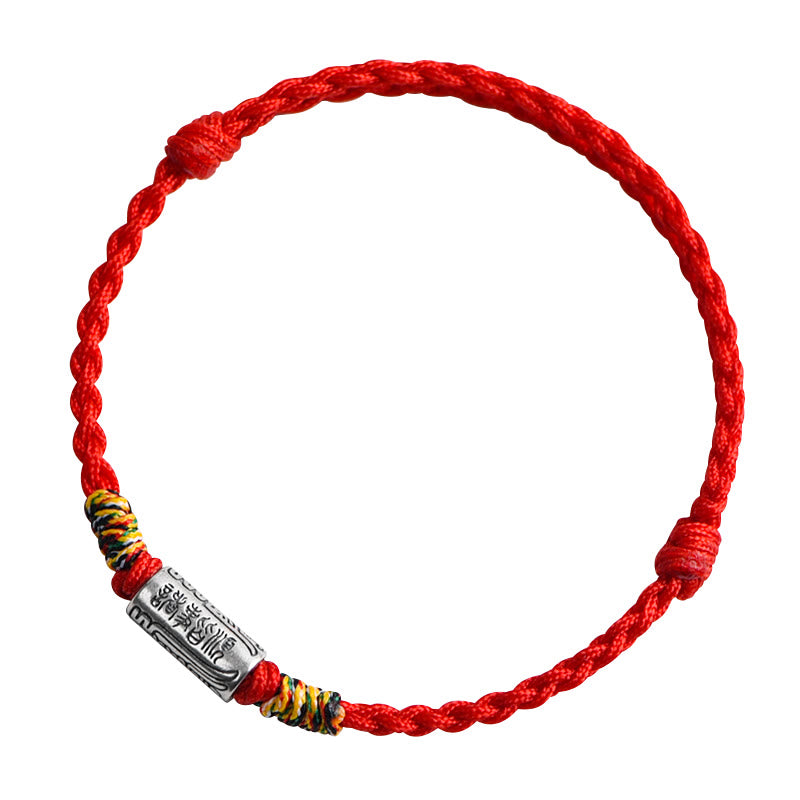 Pulsera tobillera de plata de ley 925 hecha a mano con Buddha Stones, todo va bien, diseño de protección y resistencia