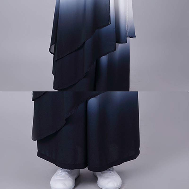 Conjunto de ropa unisex para práctica de meditación, tai chi, qigong y oración con pintura en degradado de Buddha Stones - image 8