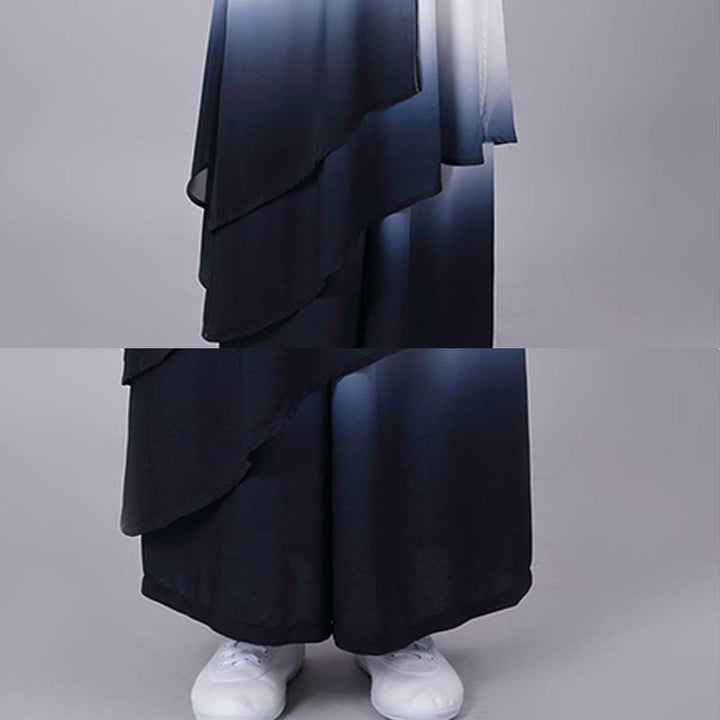 Conjunto de ropa unisex para práctica de meditación, tai chi, qigong y oración con pintura en degradado de Buddha Stones - image 8