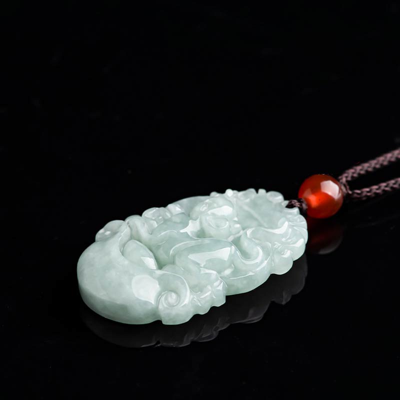 Collar con colgante de éxito del zodiaco chino con Buddha Stones de jade natural 12 - image 3