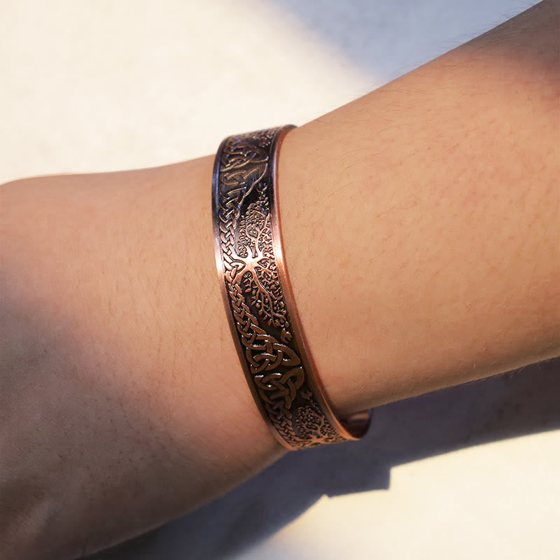 Brazalete magnético ajustable con Buddha Stones, árbol de la suerte, equilibrio de la vida