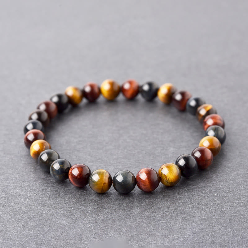 Pulsera de protección positiva con ojo de tigre natural de Buddha Stones