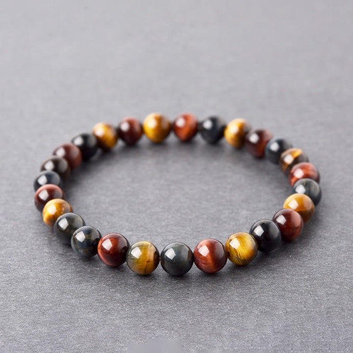 Pulsera de protección positiva con ojo de tigre natural de Buddha Stones