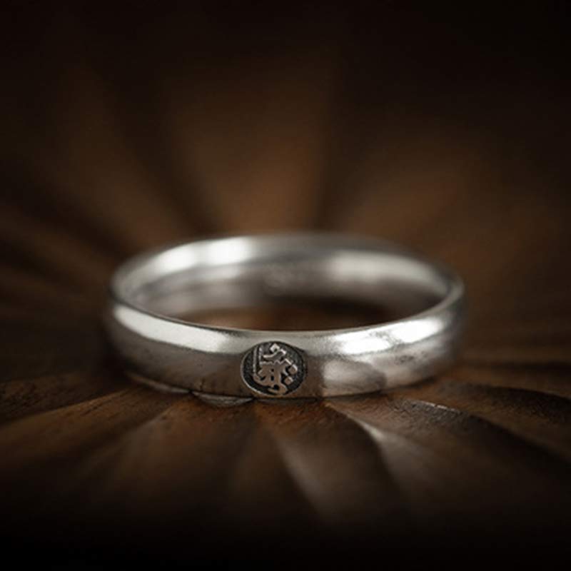 Anillo de plata de ley 925 con Buddha Stones , zodíaco chino, bendición de Buda natal