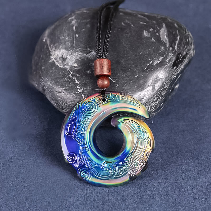 La suerte que cambia de color mejora el patrón de diseño Colgante de collar de cristal Liuli