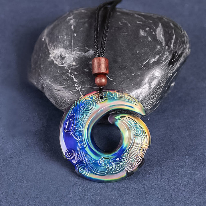 La suerte que cambia de color mejora el patrón de diseño Colgante de collar de cristal Liuli