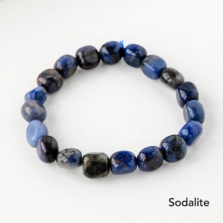 Pulsera de conciencia espiritual de piedra de cristal de forma irregular natural