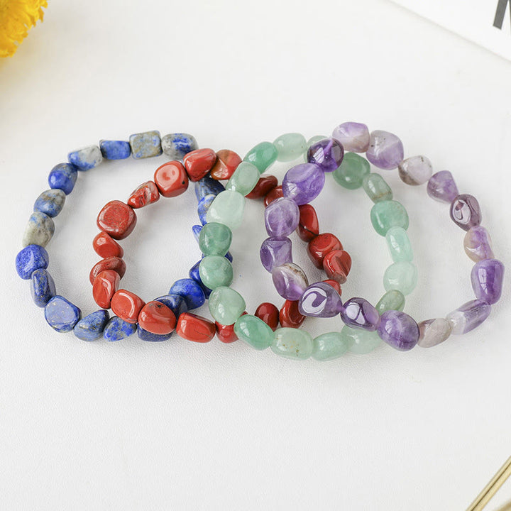 Pulsera de conciencia espiritual de piedra de cristal de forma irregular natural