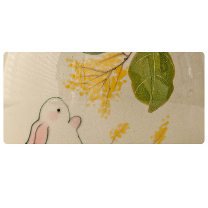 Buddha Stones pintadas a mano, taza de té de cerámica con conejo Osmanthus pequeño, taza de té de Kung Fu, 40ml