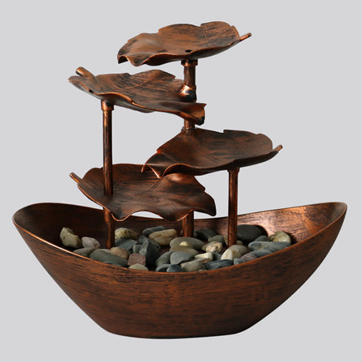 Fuente de cascada con forma de hoja de loto y Buddha Stones, adorno de mesa con luz LED, decoración para el hogar y la oficina. - image 12