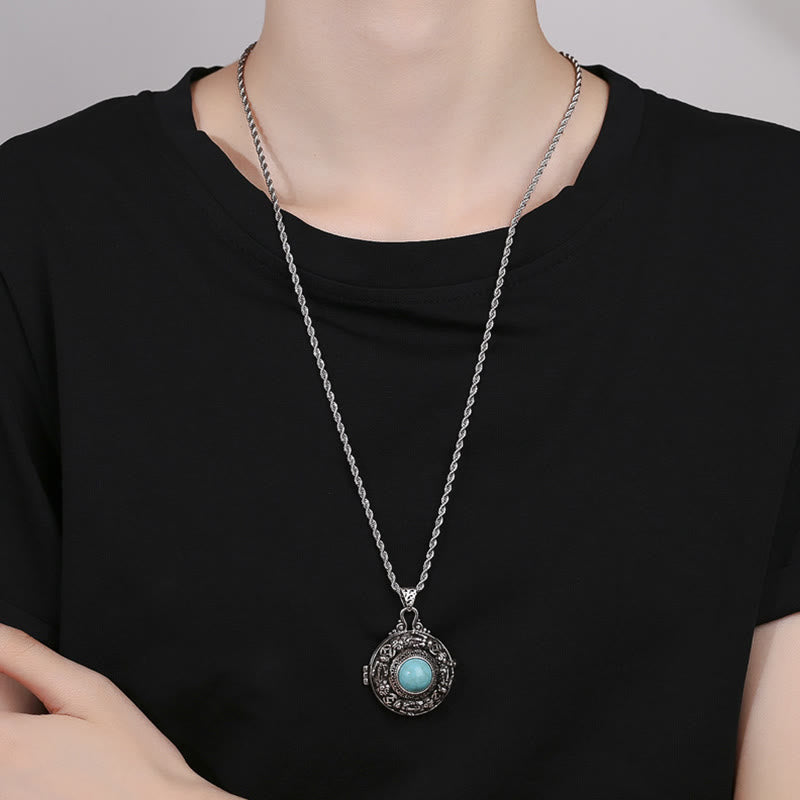 Collar de cobre de la suerte de Pi Xiu tibetano con Buddha Stones