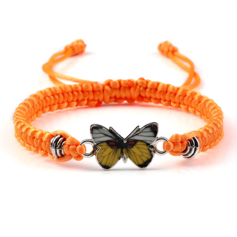 Pulsera con dije de hilo de amor y libertad de mariposa con Buddha Stones