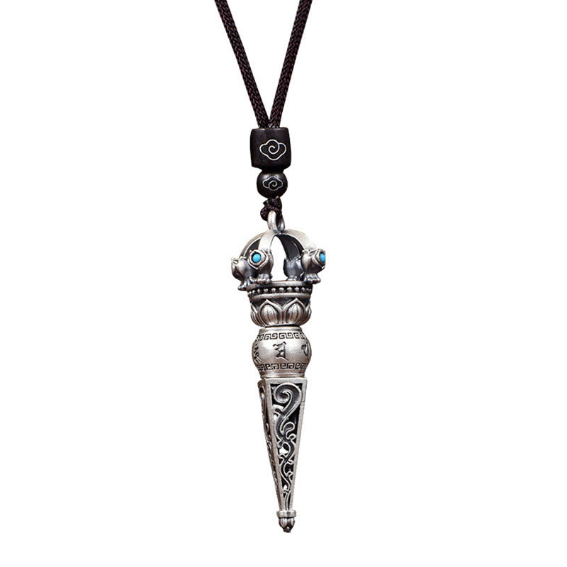 Colgante de collar giratorio con diseño de sabiduría de Buddha Stones , Om Mani Padme Hum tibetano, Dorje Vajra - image 9