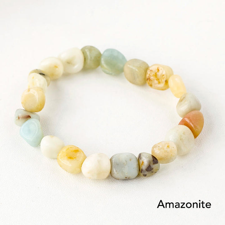 Pulsera de conciencia espiritual de piedra de cristal de forma irregular natural