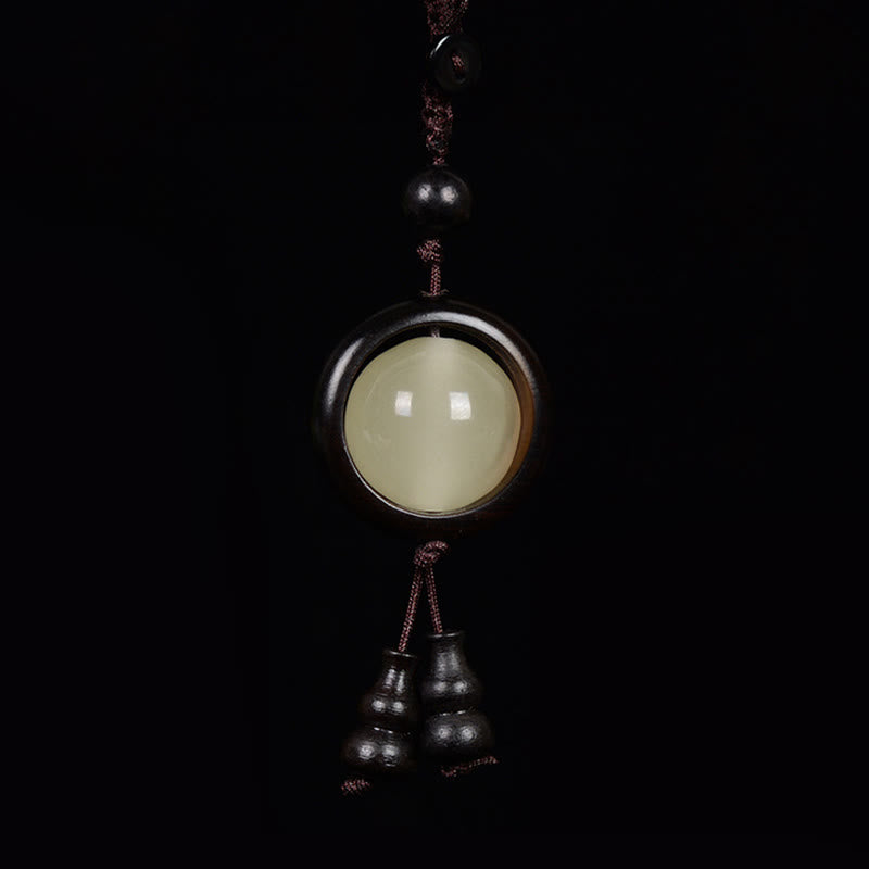 Buddha Stones, sándalo rojo, madera de ébano, sándalo verde, cuentas luminosas de la suerte, calabaza, llavero de la paz