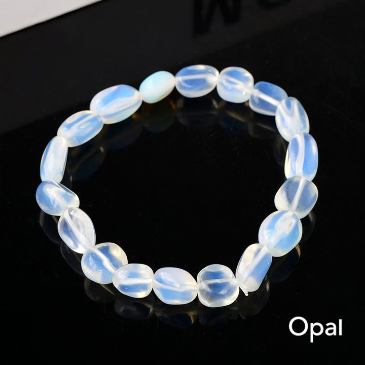 Pulsera de conciencia espiritual de piedra de cristal de forma irregular natural