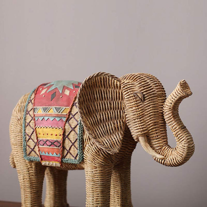 Elefante Resina Sabiduría Riqueza Decoración Del Hogar
