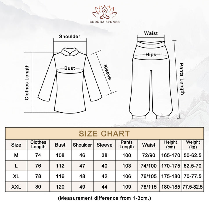 Conjunto de uniforme para hombre, ropa de práctica Zen espiritual, meditación , Buddha Stones