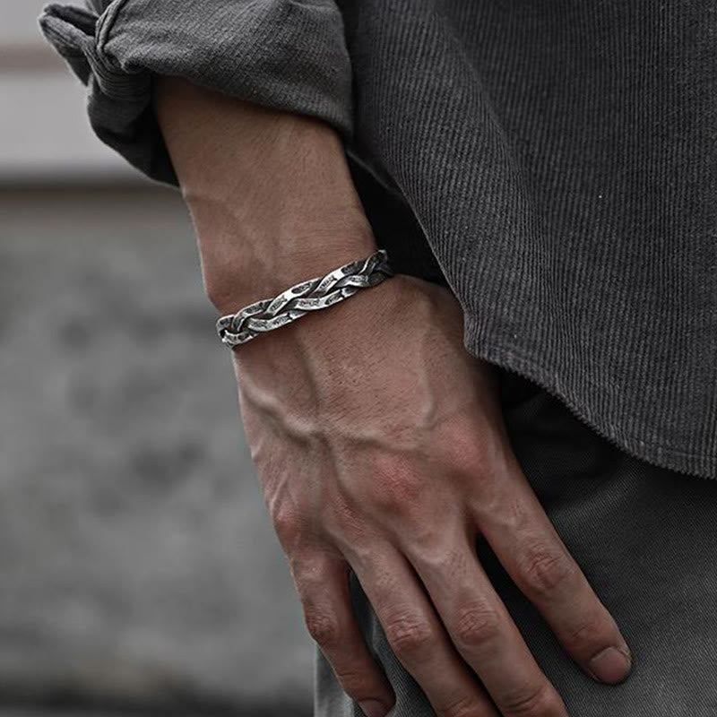 Brazalete con diseño retorcido de peces Koi y Buddha Stones, pulsera de la suerte y la riqueza