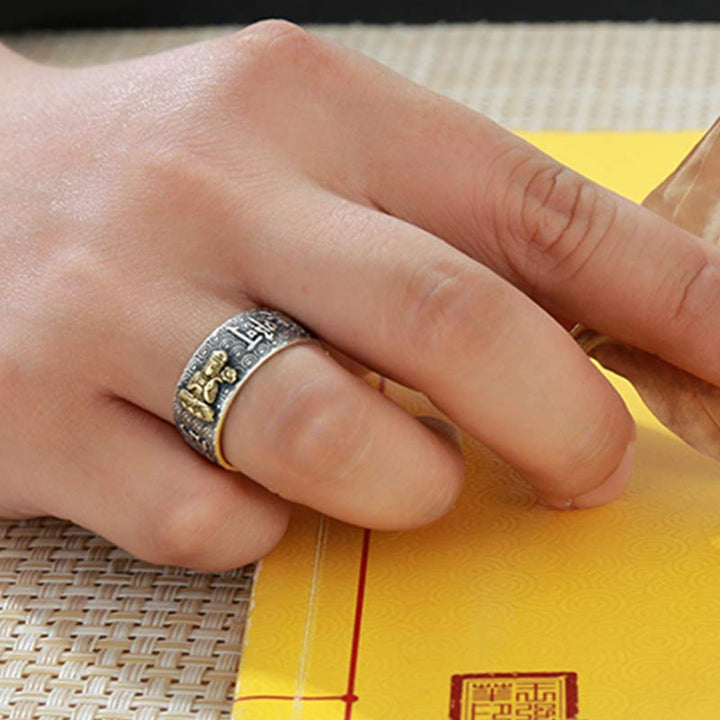 Anillo ajustable de la suerte de la riqueza de Buda Natal del zodiaco chino de Buddha Stones de Buda