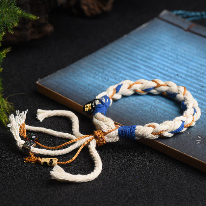 Pulsera de la suerte hecha a mano con Buddha Stones del Tíbet Zakiram diosa de la riqueza Thangka