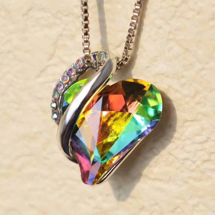 Colgante de collar de energía curativa con piedra natal de corazón de amor de Buddha Stones