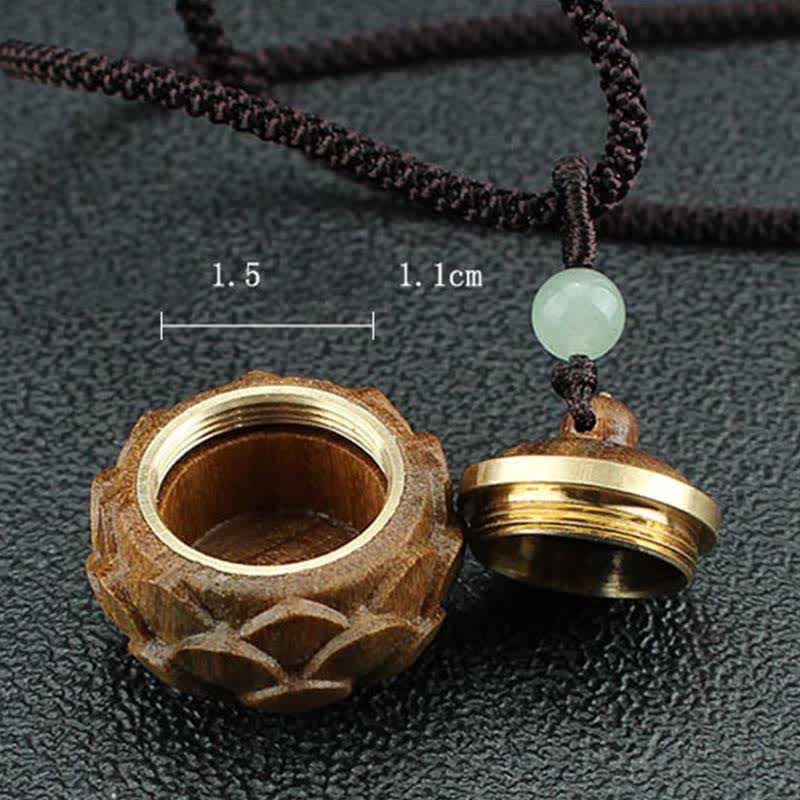 Buddha Stones Tíbet Sándalo Verde Palisandro Om Mani Padme Hum Loto Collar Calmante Positivo Colgante - image 13