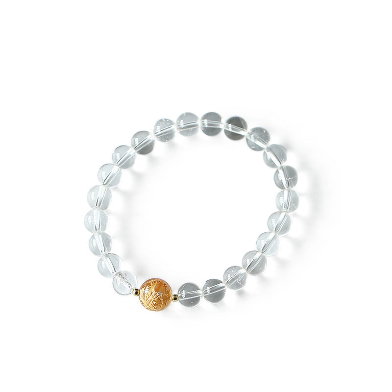 Pulsera de fuerza de dragón de ónix negro de cristal blanco de obsidiana negra natural con Buddha Stones