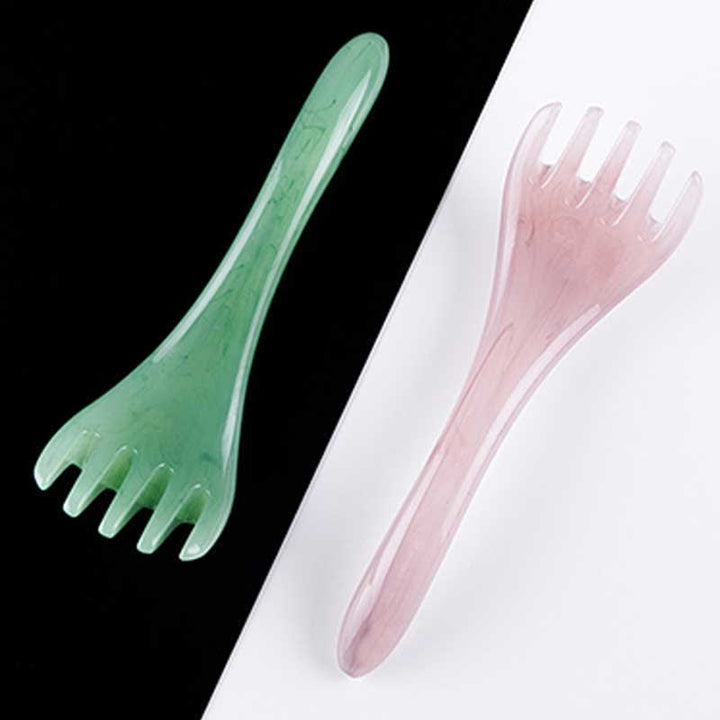 Juego de herramientas de peine de masaje Gua Sha de resina