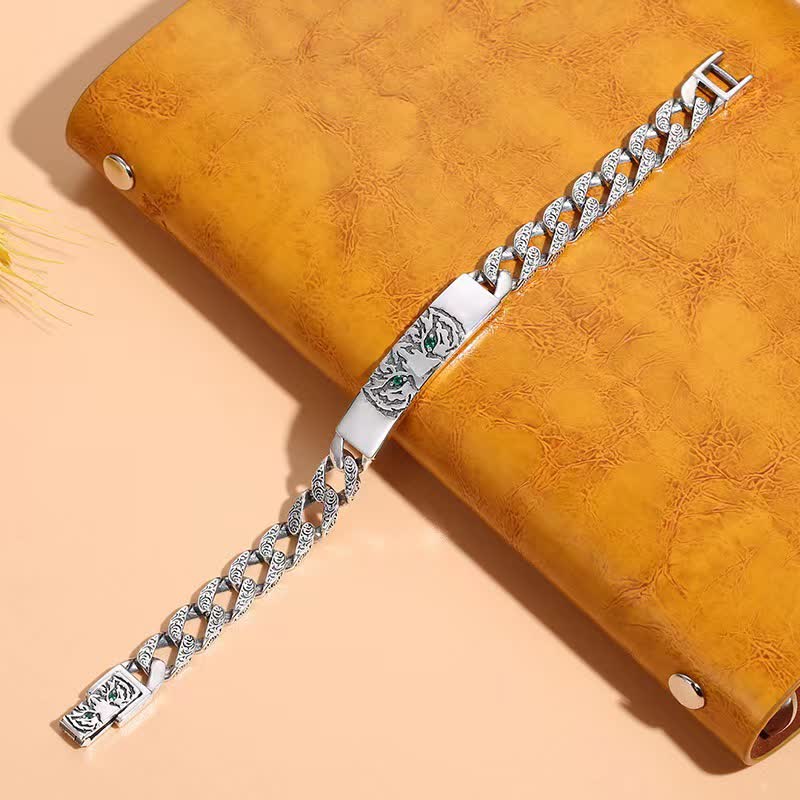 Pulsera de cadena de puño de suerte de cobre tigre