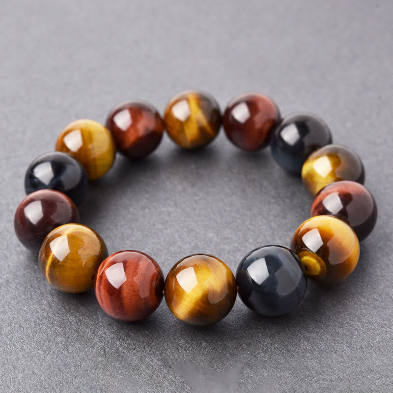 Pulsera de protección positiva con ojo de tigre natural de Buddha Stones