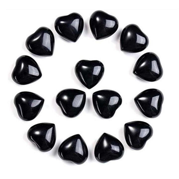 Decoración de amor con piedra de ojo de tigre, amatista natural - Ónix negro*15 piezas - image 14