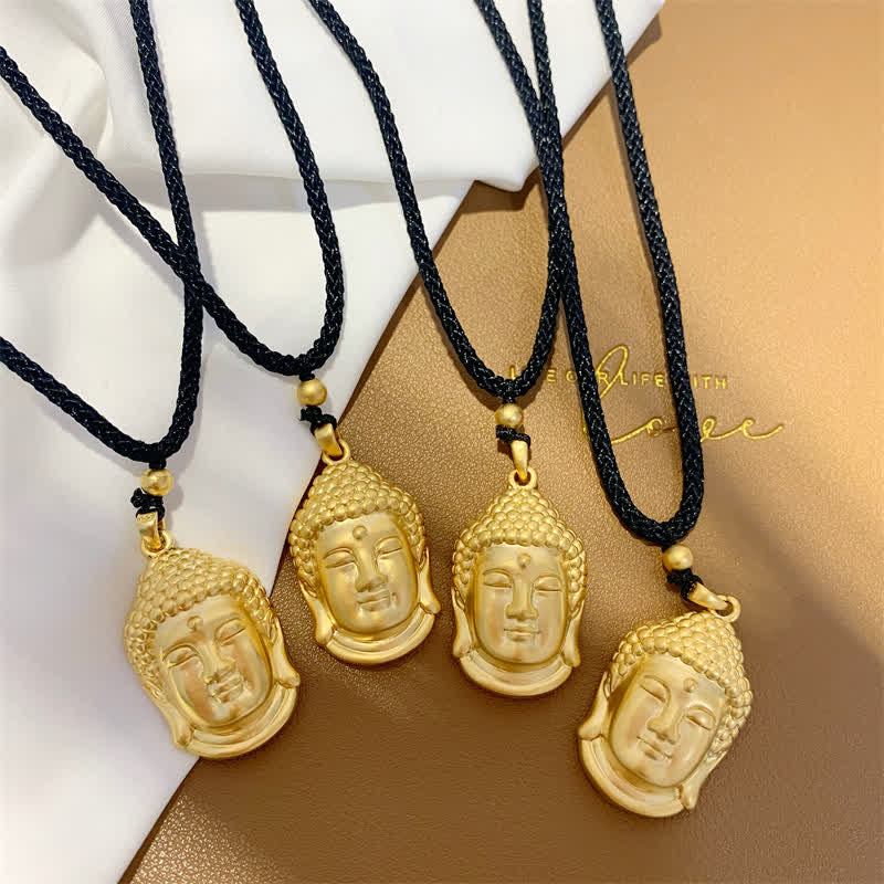 Colgante de collar de riqueza de cobre de Buda de oro - image 9
