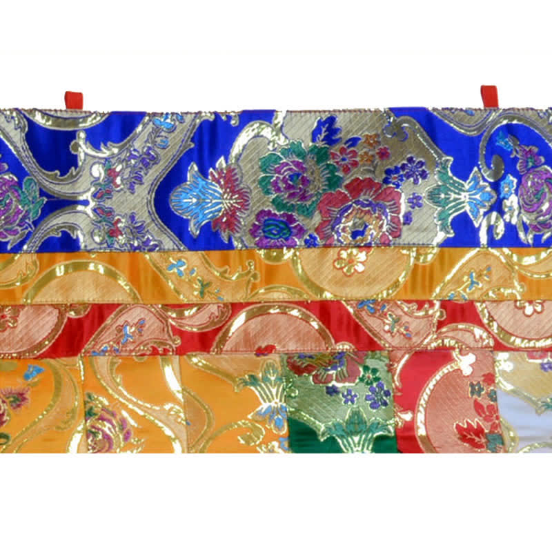 Cortina colgante tibetana de cinco colores, cortina de meditación curativa para altar de oración