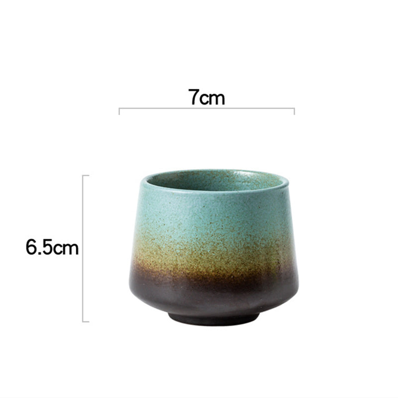 Taza de café de cerámica con cambio de horno Retro Buddha Stones , taza de café expreso de té, 200ml