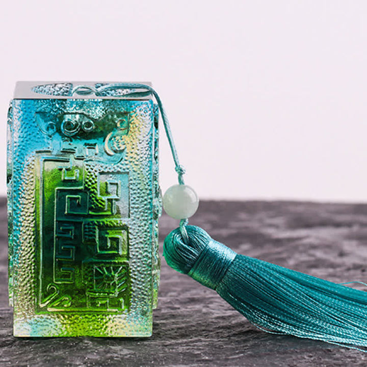 Pieza de arte de cristal Liuli hecha a mano Feng Shui, decoración para el hogar y la Oficina - image 14