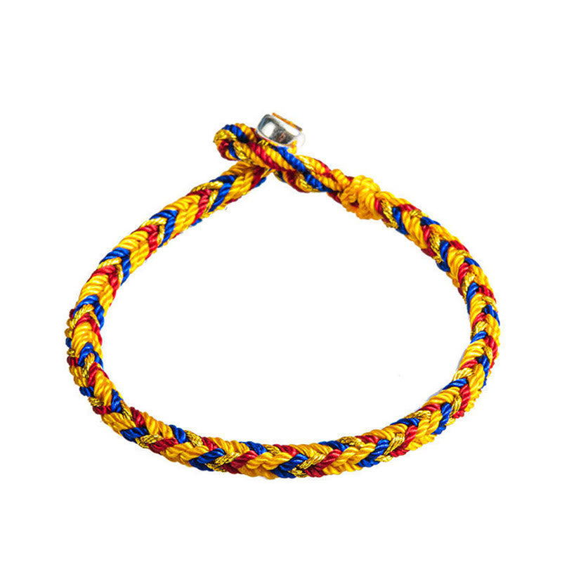 Buddha Stones &quot;Que estés sano y salvo todo el año&quot; Pulsera Suerte Multicolor